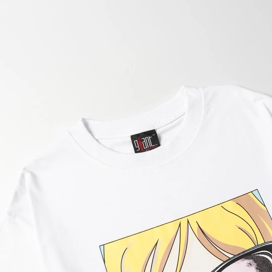 Saint Michael series trendy T craft letter drawing round neck short sleeves Style number: D3186P110 Color: white Code number: S M L XL